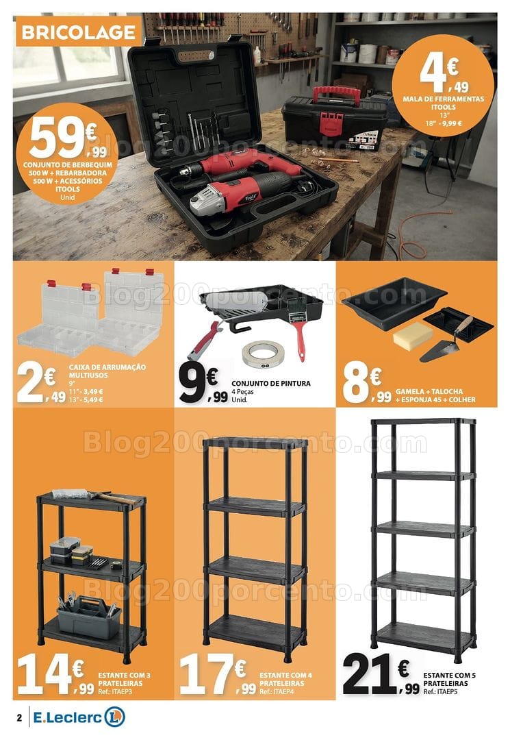 Antevisão Folheto E-LECLERC Bazar Promoções de 8 a 21 outubro